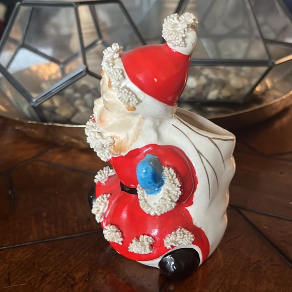 Vintage Irving W Rice spaghetti Santa planter as is 1950s Christmas I rice - Picture 2 of 6